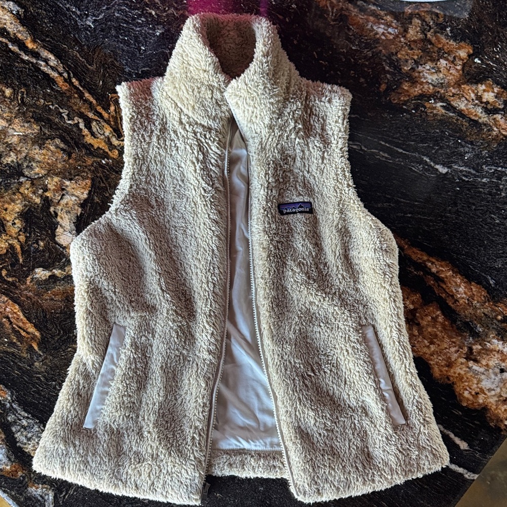 Patagonia Cream Fleece Vest